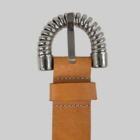 OMEGA Leather Belt in Tan Women's Size Medium - Picture 9 of 12